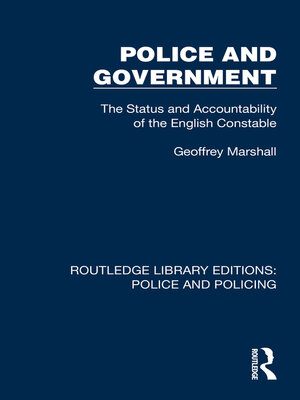 cover image of Police and Government